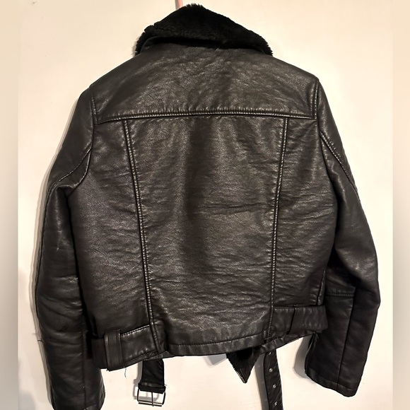 Leather jacket fur trim - Picture 3 of 3